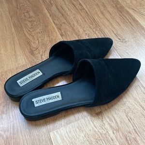 Steve Madden - Black Suede Mule